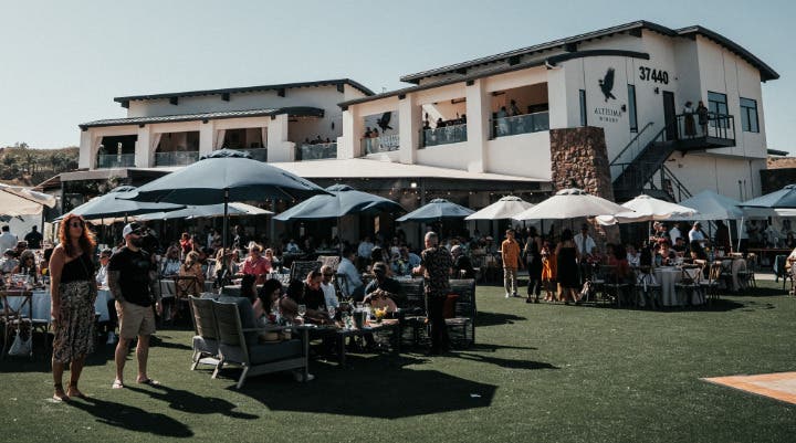 Enjoy live music performances in the scenic setting of Altísima Winery.
